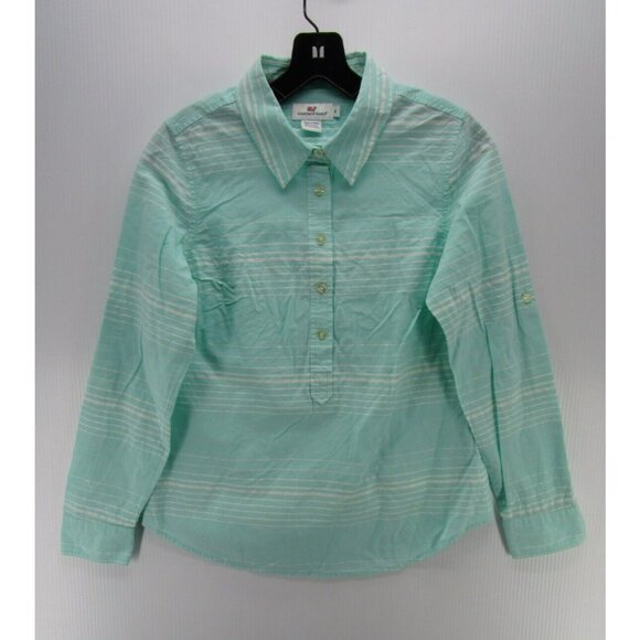Vineyard Vines Shirt 4 Button Down Striped Roll Tab Collared Preppy* - Picture 1 of 11